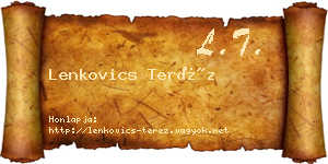 Lenkovics Teréz névjegykártya