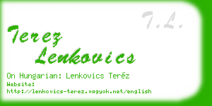 terez lenkovics business card